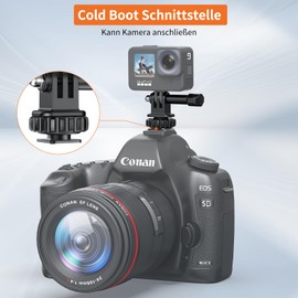 VRIG Hot Shoe Mount Adapter for GoPro Hero 10/9/8/7/6/5, DJI Osmo Action, AKASO Brave 8/7/6 Applicable for Tripod Selfie Stick Monopod and DSLR Camera