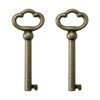KY-2AB Antique Brass Plated Hollow Barrel Skeleton Key,Universal Skeleton Key