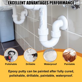 letesult 14.1oz / 400g Epoxy Putty, White Epoxy Sculpt Clay High Strength 2 Part Putty Stick Fix Leaks, Cracks and Fill Holes, Fast Repair Pool Leak Sealer for Bonding, Repairing, Sculpting