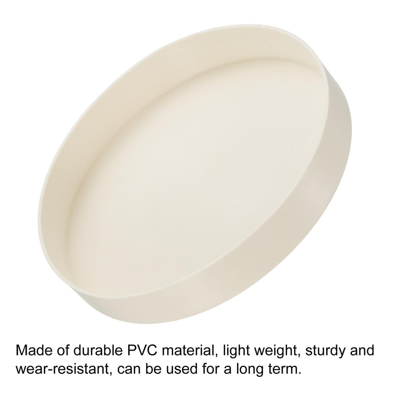 PATIKIL 4.5" PVC Pipe End Cap Fitting, 2 Pack Furniture