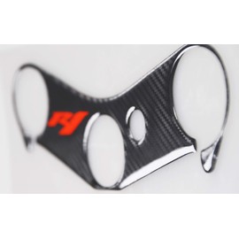 REVSOSTAR 5D Carbon Fibre Look Yoke Cover, Top Clamp Triple Tree Pad, Top Clamp Decal Sticker, Upper Front Protector Sticker for Yzf R1 2004-2006