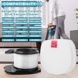 Jollsung IZ363HT Filters for Shark Vertex Cordless Stick Vacuum IZ162H, IZ163H, IZ361H, IZ362H, IZ440H, IZ441H, IZ462H, IZ482H, IZ483H, UZ345H, UZ365H, WZ440H, Replace Part XHF161H & 617FJ140