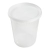 AmerCare 32 Ounce Clear Deli Container with Lid Combo, Case