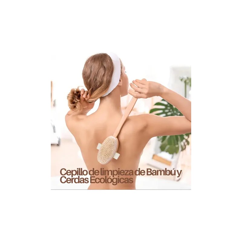 Cepillo Corporal Universo en Linea Cerdas Naturales Mango Removible