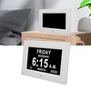 Digital Day Clock, 7in Auto Dimmable, 8 Languages, Unabbreviated Week