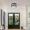 Farmhouse Flush Mount Ceiling Light with Shade - Rustic Deer