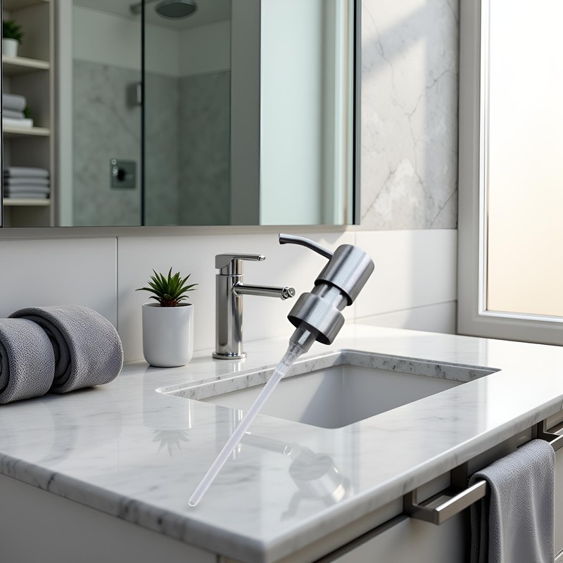 Stainless Steel Minimalist Style Liquid Soap Dispenser for Bathroom Kitchen,