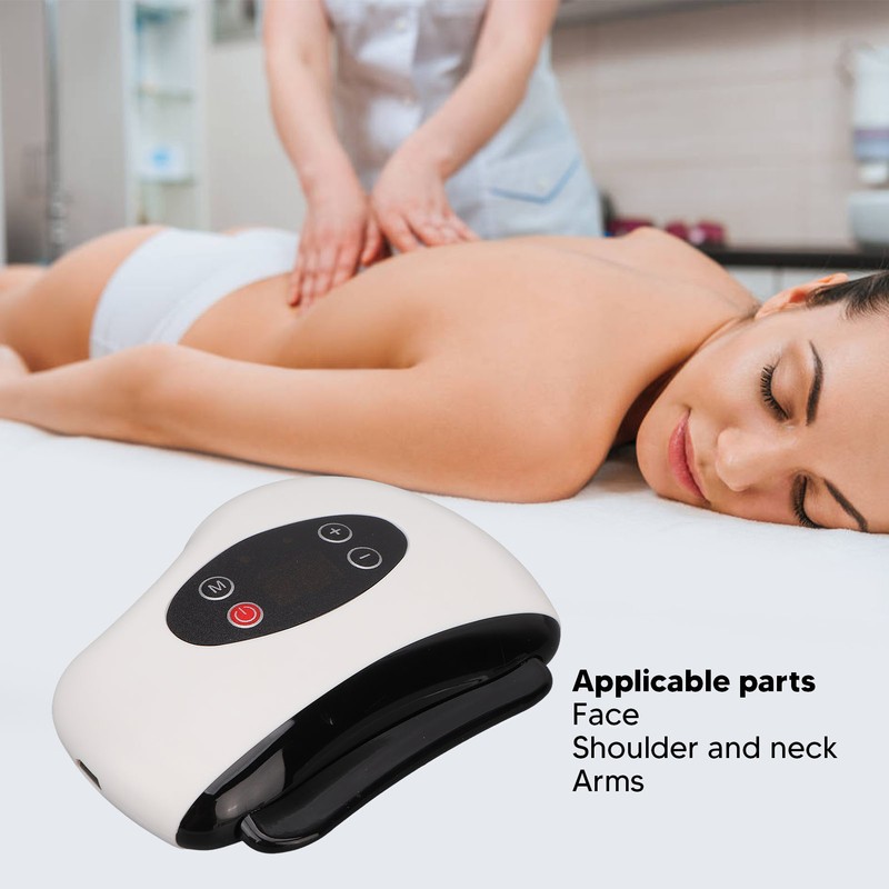 Electronic Facial Guasha Machine Heating Vibration 12 Levels Meridian Massage