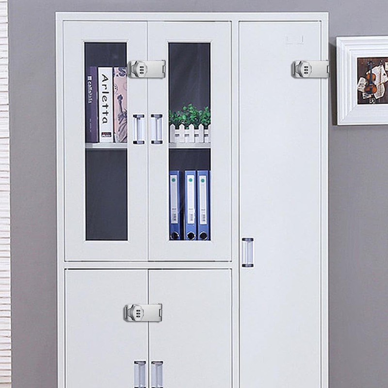 Mechanical Password Combination Rotary Hasp Latch Lock, 10.2 cm, Keyless