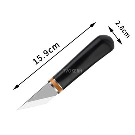 Leather Cutting Knife Professional Precision Bevel Head sharp Knife Cutter Tool with Ebony handle for Leather and Paper Craft Cutting and Carving