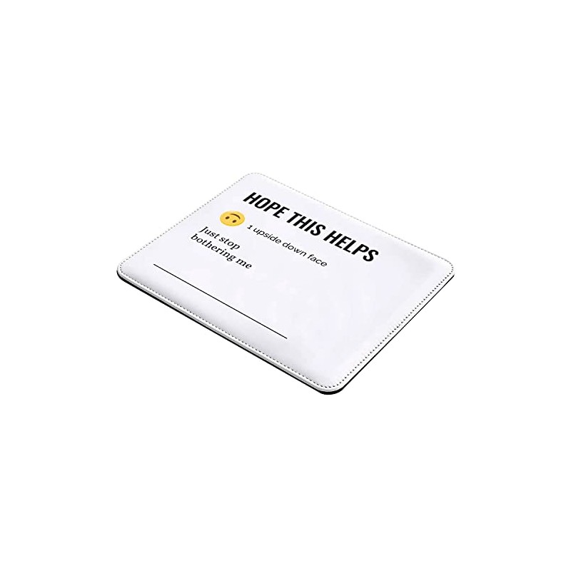 Mauspad aus Kunstleder Hope This Helps Work Office Email Funny