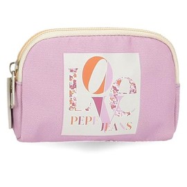 Pepe Jeans Sandra School Pencil Case Perfect Size for Carrying in Backpack, Briefcase or Handbag by Joumma Bags, pink, Wallet