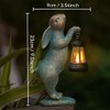 AIXXCUVQ Outdoor Rabbit Garden Ornaments with Solar Lantern Decoration for