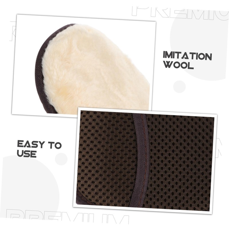 Ipetboom 4pcs Shoe Polishing Mitt Soft Imitation Buffing Brush for