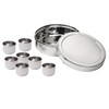 Stainless Steel Spice Box with Stainless Steel Lid, 7 Spice