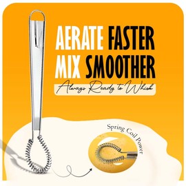 Egg Wisk Hand Manual Kitchen Tool Magic Spring Coil Egg Beater Handheld Blender Mixer for Blending Whisking Beating