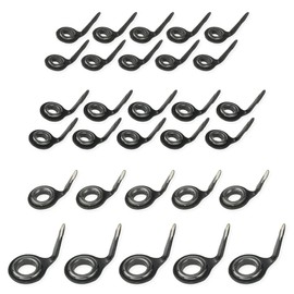 Rod Guides, Single-Foot Guide, Stainless Steel Fishing Rod, DIY Replacement, Repair (3#, 4#, 5#, 6#, Total 30 Pieces)