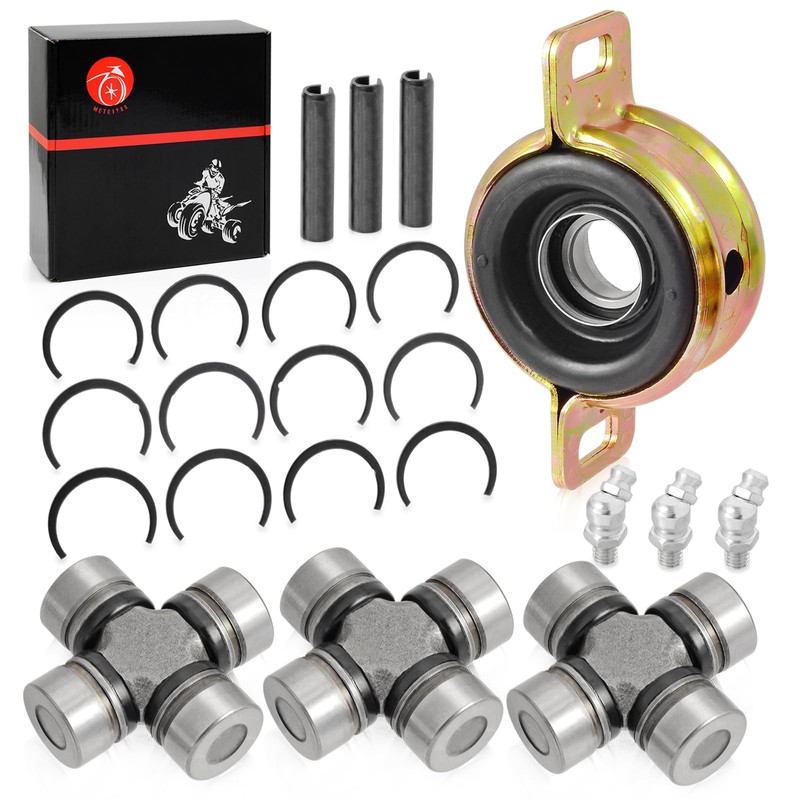 Front Rear Propeller Shaft Bearing Carrier & u-joint For Polaris