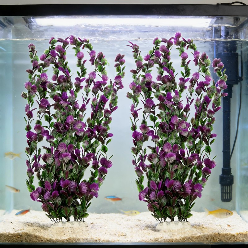 Large 25.6 inch Aquarium Plants 2 Pcs Tall Artificial Water