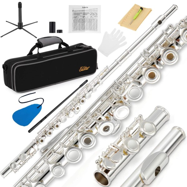 Eastar Open Hole Flute for Kids 16 Keys with Chart