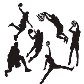 Basketball Wall Decal Vinyl Art Sport Sticker Fits Nursery Home Wall Decor 7.88”X22.45”