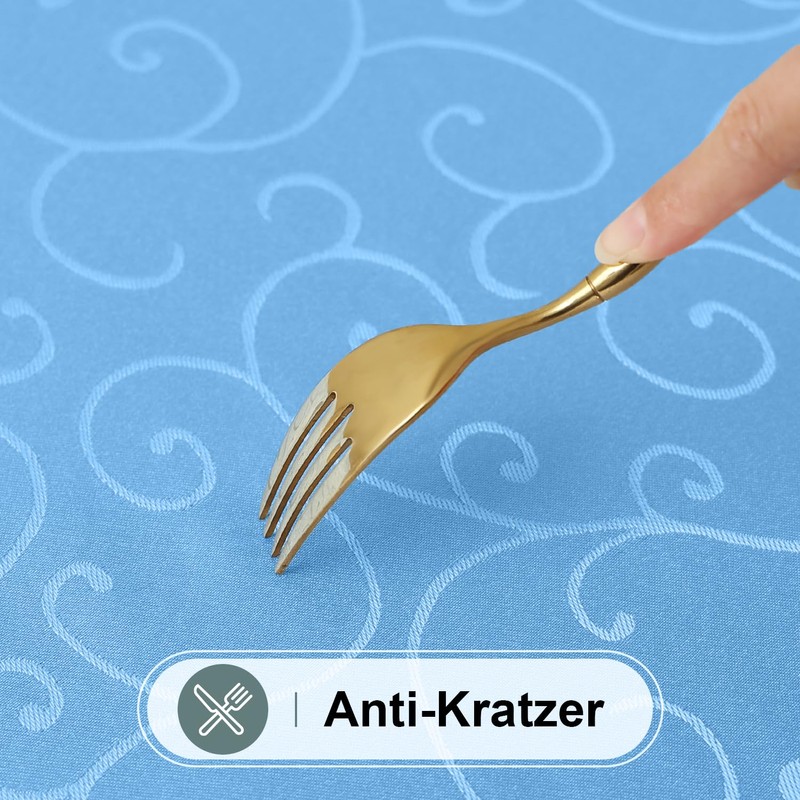 Homaxy Table Cloth Rectangular 130x160 cm, Washable Polyester Jacquard Tablecloth,