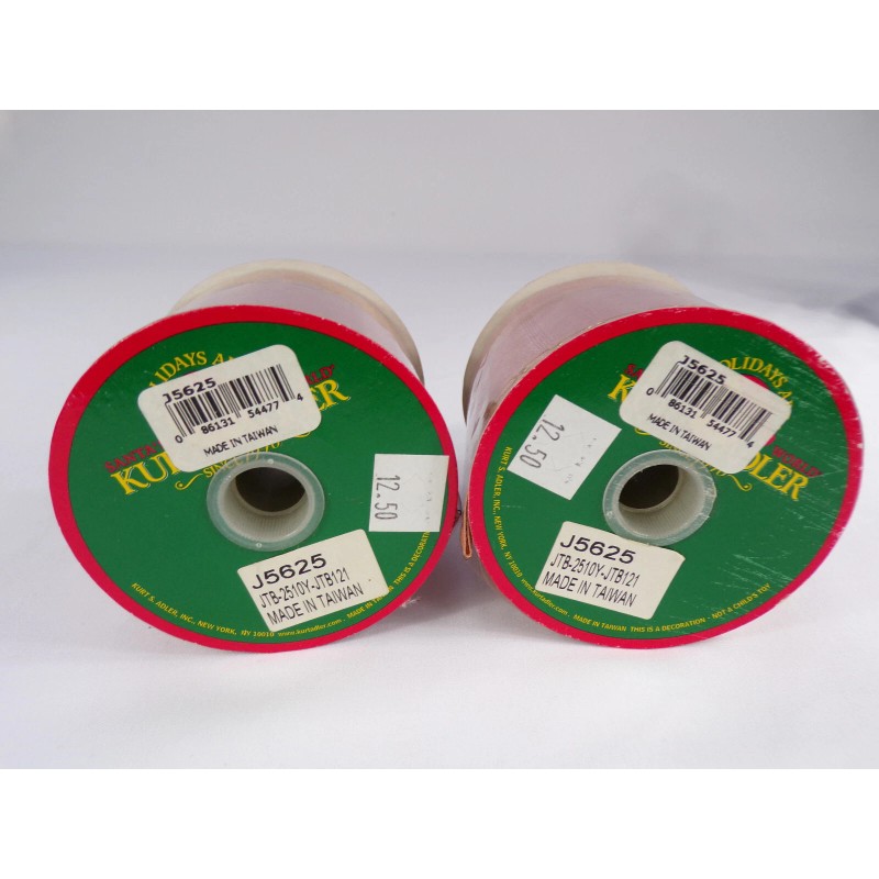Kurt S. Adler 2 Vintage Kurt Adler Wired Ribbon Spool