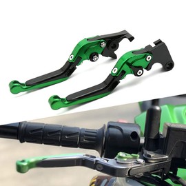 YUANYE Collapsible Telescopic 6 Stage Adjustable CNC Aluminum Brake Levers & Clutch Levers Compatible with Kawasaki Kawasaki Ninja250 Ninja250R Ninja250SL 250TR Z125 PRO KSR PRO (TITANIUM BLACK)