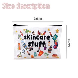 Zipper Makeup Bags for Travel Cosmetic Organizer Skincare Stuff Pouch Case for Women Girls Birthday Gifts for Sisters Daughter Besties Christmas Presents for Wife Girlfriend