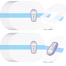 72 Pieces Shower Waterproof Patch Transparent Waterproof Adhesive Patches for G6 Overpatch Transparent Stickers Long Lasting Sweatproof Continuous Glucose Monitor Protection, Blue