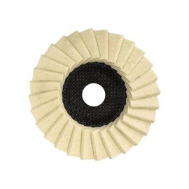 Polishing Disc 125mm for Angle Grinder, Felt, Serrated Washer