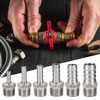 HARFINGTON 5pcs Stainless Steel Barbed Fitting 3/8" NPT Male to