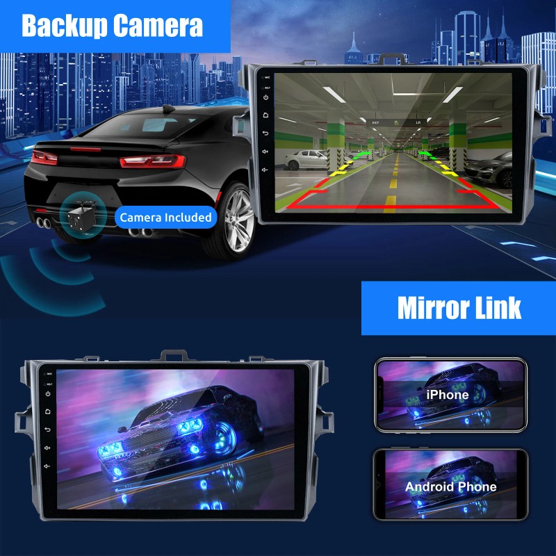 ESSGOO For Toyota Corolla 2009-2013 Wireless Apple Carplay Android 13