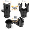 2 Pack Rotating Car Center Console Cup Holders with Double-Layer