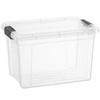 Superio Clear Storage Box with Lid, 2.5 Quart Plastic Container