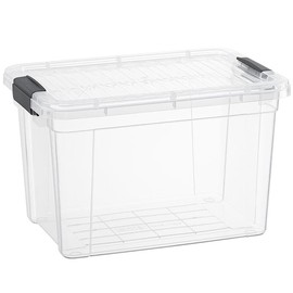 Superio Clear Storage Box with Lid, 2.5 Quart Plastic Container Bins for Organizing, Stackable Crates, BPA Free, Non Toxic, Odor Free, Organizers
