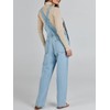 ANRABESS Overalls for Women Loose Fit Denim Overalls Adjustable Strap