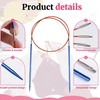 JIAMIAN Round Needle Set, Stainless Steel Silk Needle, DIY Weaving