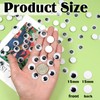 TOAOB 150pcs 15mm Plastic Wiggle Googly Eyes Self Adhesive Black