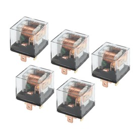 X AUTOHAUX 5 Pcs Waterproof Relay DC 12V 60A, 5 Pin Relay Car Charge Case