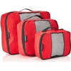 TravelWise Luggage Packing Organization Cubes 3 Pack, Red