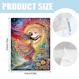 JISHSHAY 2 PCS Diamond Art Notebook Kits Diamond Painting Notebook Diamond Painting Journal Diamond Art Journal Gem Art Diary Diamond Painting Kits Notepads Leather Journal A5 Reindeer Horse