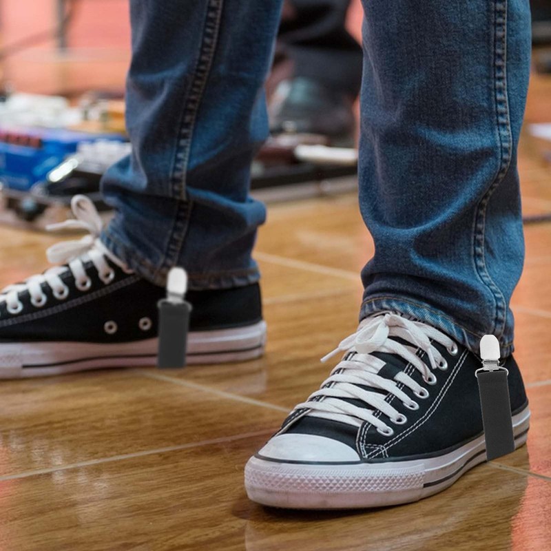 TOVINANNA Boot Straps, 4Pcs Elastic Adjustable Pant Leg Clips, Stirrups