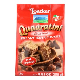 UD_Loacker Quadratini Wafer Cookies Case of 6 8.82 Oz Cream Shortbread Biscuits with Sugar Rolled Square Pattern
