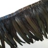 Sowder 1 Yard Black Rooster Feather Fringe Trim 25-30cm Wide