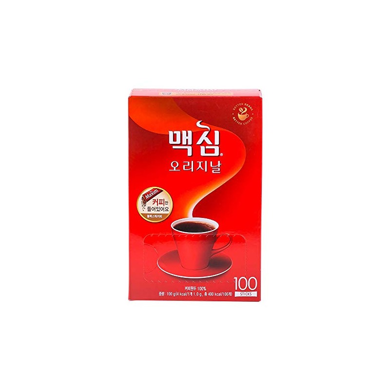 Maxim Original Coffee, Black Coffee, 100 Sticks (1.0g x 100T)