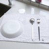 Set of 2 Dish Drying Mats - Highly Absorbent Waffle