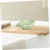 SHOWERORO Ceramic Leaf Shaped Self-draining Soap Dish for Bathroom Stylish