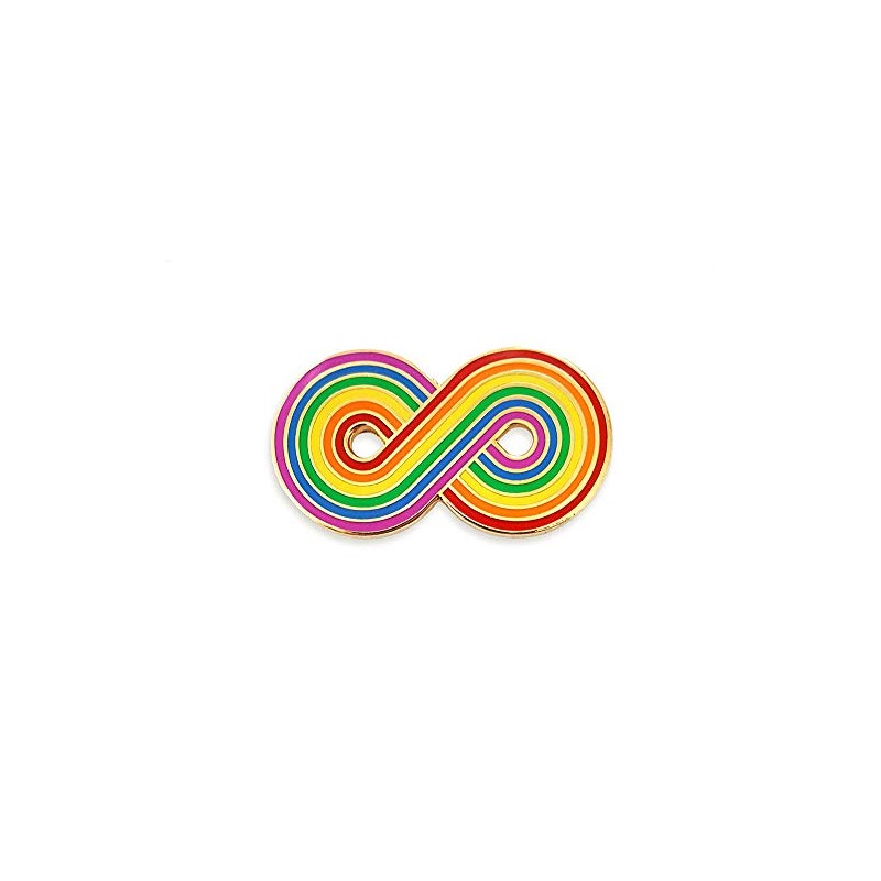 Pinsanity Infinity Rainbow Enamel Lapel Pin