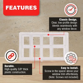 Amazing Drapery Hardware Bracket Spacer Blocks 15ct – Durable Extension Clear Plastic Brackets for Blinds and Shades, Ideal for Home and Office Window Treatments